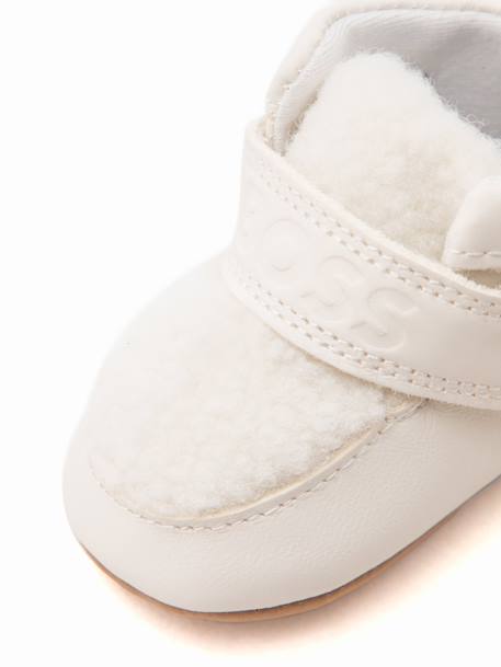 Chaussons garçon à scratch Blanc cassé 6 - vertbaudet enfant 