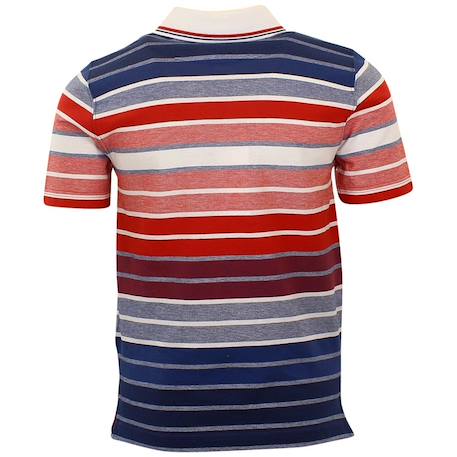 Polo garçon en coton Bleu, blanc, rouge 2 - vertbaudet enfant 
