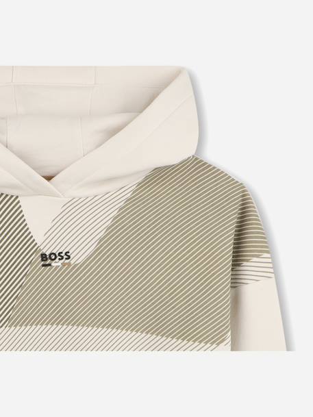Sweat garçon à capuche Beige 3 - vertbaudet enfant 