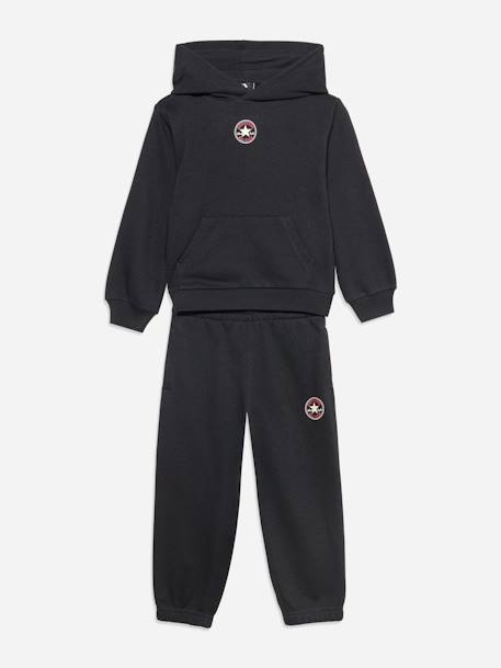 Ensemble 2 pièces sweat à capuche et bas Bleu marine+Gris+Noir 7 - vertbaudet enfant 