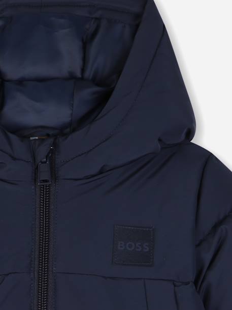 Blouson garçon à capuche Bleu foncé 3 - vertbaudet enfant 