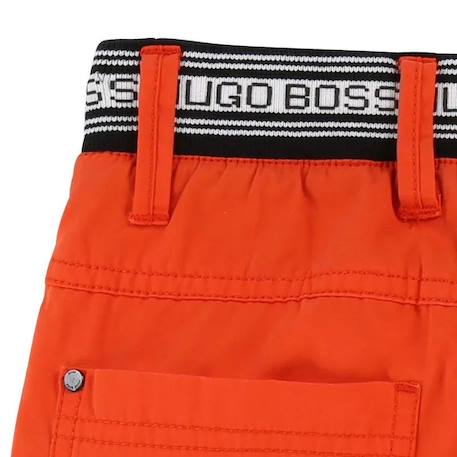 Short enfant en coton Bleu marine+Orange, noir. 6 - vertbaudet enfant 