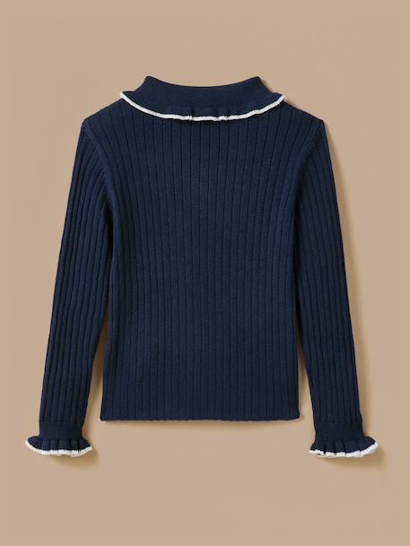Pull en fine jauge fille Marine 2 - vertbaudet enfant 