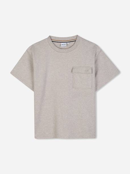 T-shirt  garçon col rond Ecru 1 - vertbaudet enfant 