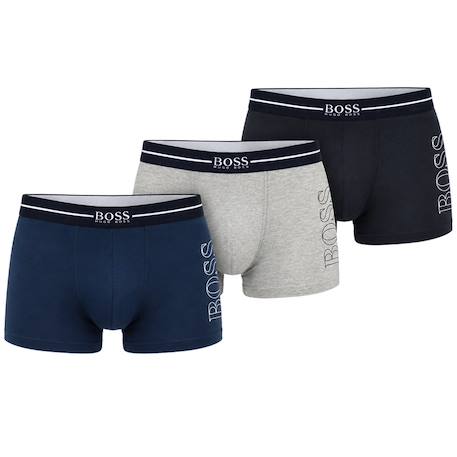 Boxer garçon en coton Noir, bleu, gris. 1 - vertbaudet enfant 