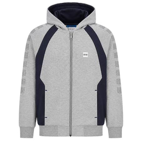 Sweat garçon en coton Gris, bleu marine 1 - vertbaudet enfant 