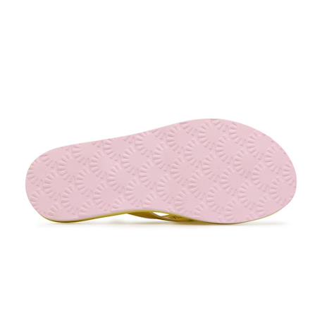 Sandales fille en cuir Jaune citron, blanc+Jaune foncé+Rose clair 6 - vertbaudet enfant 