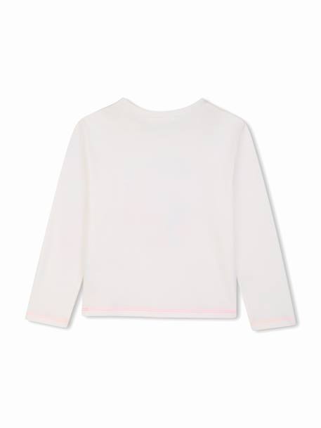 T-shirt fille manches longues Blanc cassé 2 - vertbaudet enfant 