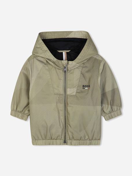 Blouson garçon à zip Kaki 1 - vertbaudet enfant 