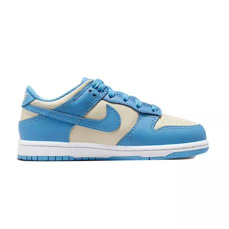Baskets enfant en cuir Bleu et beige 3 - vertbaudet enfant 