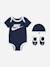 Bodies garçon en coffret Blanc / noir+Bleu+Bleu foncé  / blanc 7 - vertbaudet enfant 