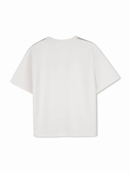 T-shirt  garçon col rond Ecru / vert+Noir 2 - vertbaudet enfant 