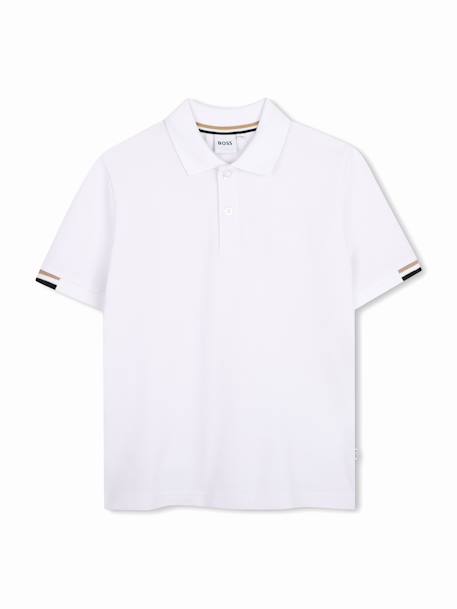 Polo garçon col classique Blanc+Noir 1 - vertbaudet enfant 