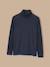 Sous-pull garçon - coton biologique Bleu fonce uni 1 - vertbaudet enfant 