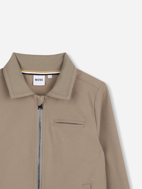 Gilet garçon col chemise Bleu foncé+Marron clair 6 - vertbaudet enfant 