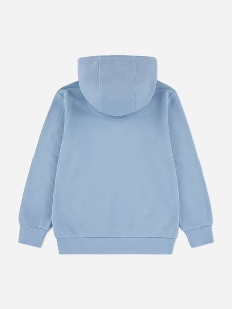 Sweat garçon à capuche Bleu clair 2 - vertbaudet enfant 