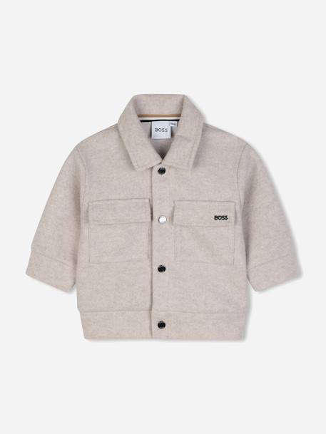 Blouson garçon à bouton Ecru 1 - vertbaudet enfant 