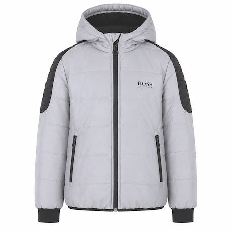 Doudoune garçon Gris, noir 1 - vertbaudet enfant 