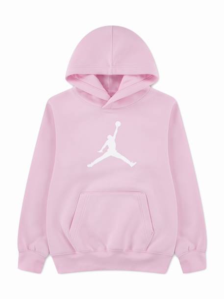 Sweat fille à capuche Rose  / blanc 1 - vertbaudet enfant 