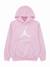 Sweat fille à capuche Rose  / blanc 1 - vertbaudet enfant 