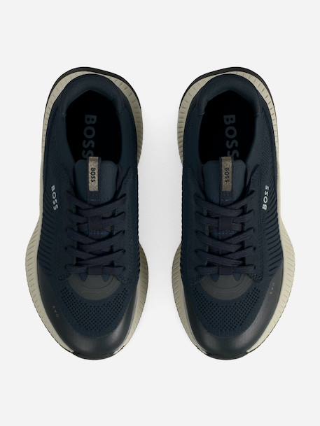 Basket garçon a lacets Bleu foncé+Noir 4 - vertbaudet enfant 