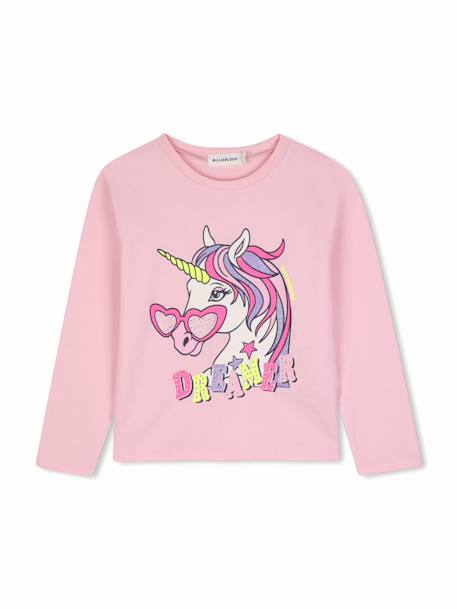 T-shirt fille manches longues Rose 1 - vertbaudet enfant 