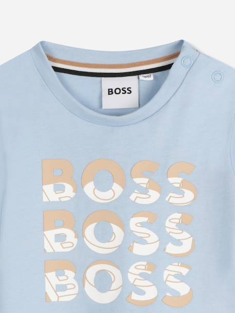 T-shirt col rond Bleu+Bleu foncé+Jaune / vert 3 - vertbaudet enfant 
