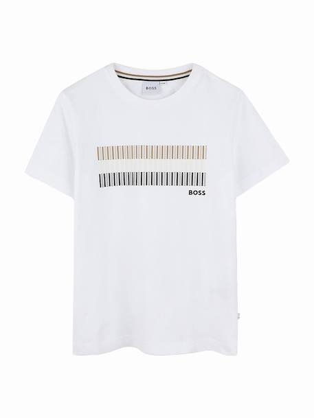 T-shirt  garçon col rond Blanc 1 - vertbaudet enfant 