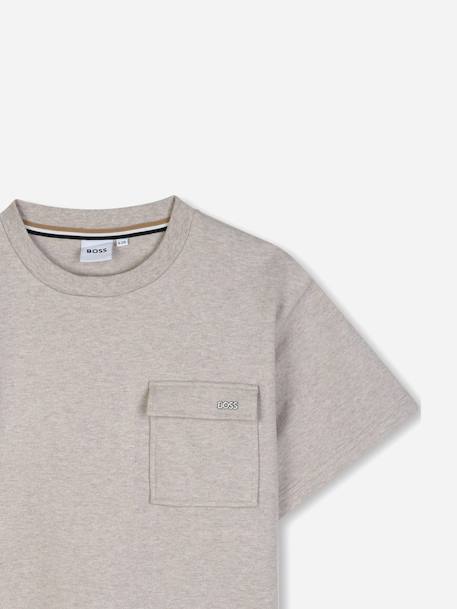 T-shirt  garçon col rond Ecru 2 - vertbaudet enfant 