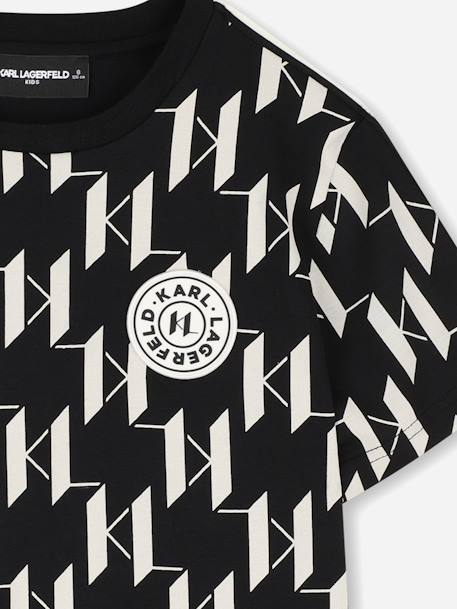T-shirt  garçon col rond Noir / beige 3 - vertbaudet enfant 