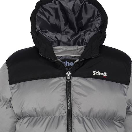 Doudoune garçon Argent+Noir 3 - vertbaudet enfant 