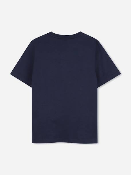 T-shirt  garçon col rond Bleu cargo+Noir 3 - vertbaudet enfant 