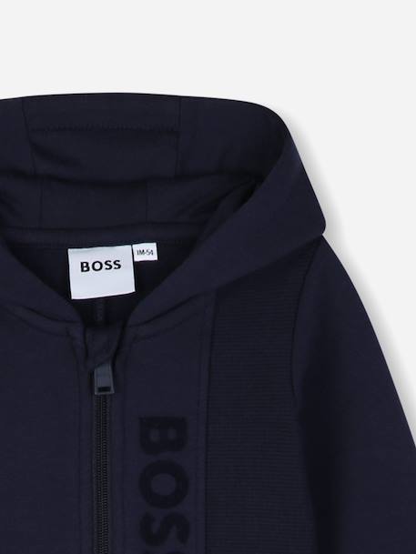 Combinaison garçon à zip Beige+Bleu foncé 6 - vertbaudet enfant 