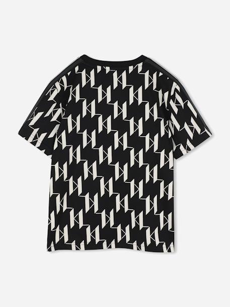 T-shirt  garçon col rond Noir / beige 2 - vertbaudet enfant 