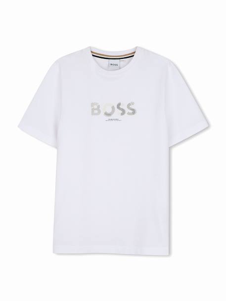 T-shirt  garçon col rond Blanc+Bleu 1 - vertbaudet enfant 