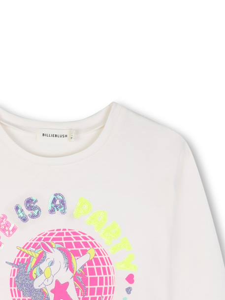 T-shirt fille manches longues Blanc cassé 3 - vertbaudet enfant 