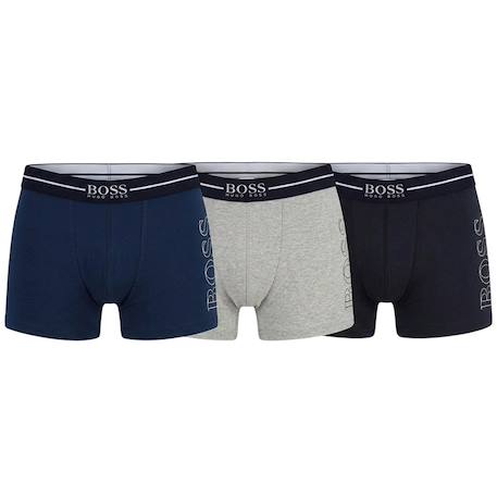 Boxer garçon en coton Noir, bleu, gris. 2 - vertbaudet enfant 