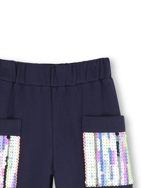 Jogging fille taille élastique Indigo / multicouleur 3 - vertbaudet enfant 