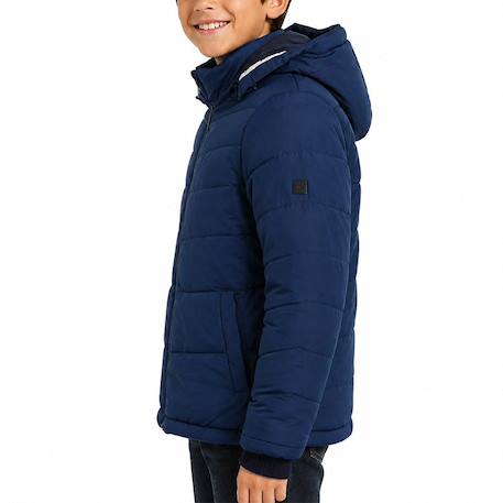 Doudoune garçon confortable et élégante Bleu marine+Bleu marine, noir+Noir foncé 4 - vertbaudet enfant 