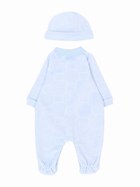 Combinaison garçon avec bonnet Beige+Bleu ciel 5 - vertbaudet enfant 