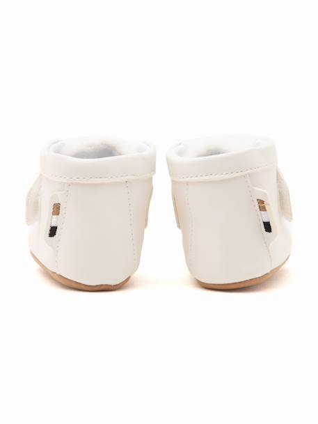 Chaussons garçon à scratch Blanc cassé 3 - vertbaudet enfant 