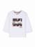 T-shirt garçon manches longues Blanc+Noir / beige 1 - vertbaudet enfant 