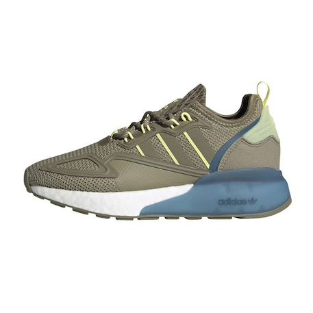 Baskets enfant Blanc+Kaki 7 - vertbaudet enfant 