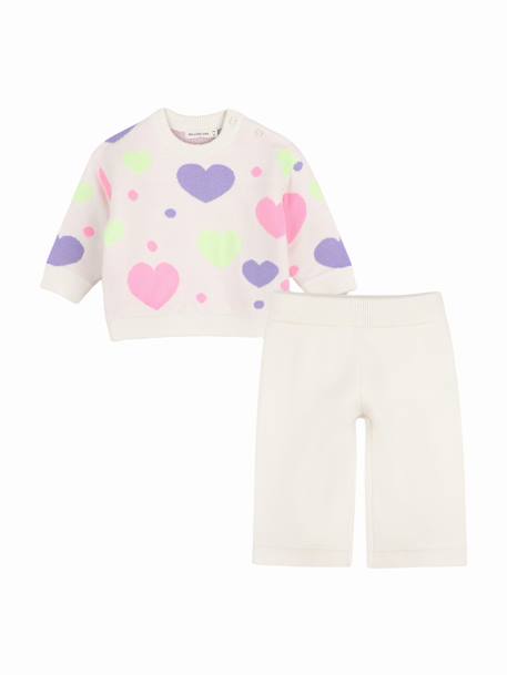 Ensemble fille 2 pièces pull et pantalon pour bébé Multicouleur 1 - vertbaudet enfant 