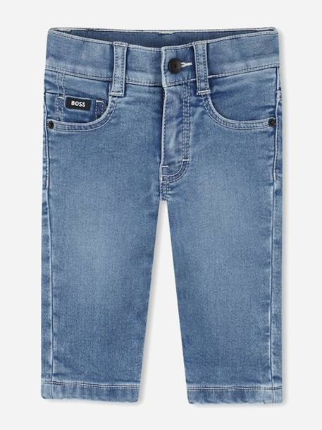 Jean garçon à bouton Bleu jean 1 - vertbaudet enfant 