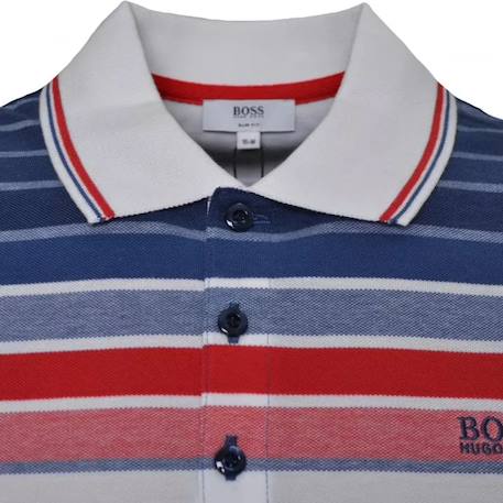 Polo garçon en coton Bleu, blanc, rouge 3 - vertbaudet enfant 