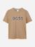 T-shirt  garçon col rond Beige foncé+Noir 1 - vertbaudet enfant 