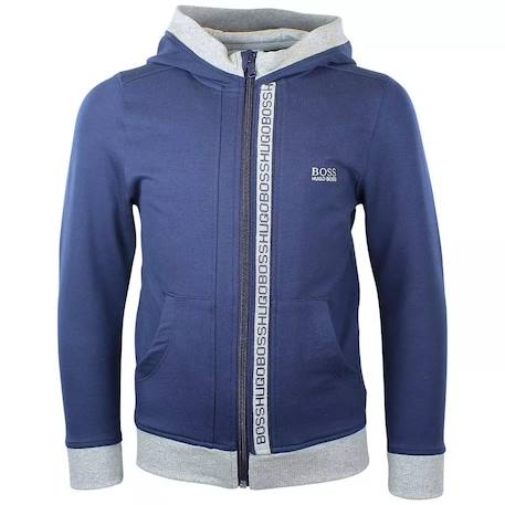 Sweat garçon en coton Bleu, gris+Gris, bleu marine 1 - vertbaudet enfant 
