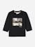 T-shirt garçon manches longues Blanc+Noir / beige 4 - vertbaudet enfant 