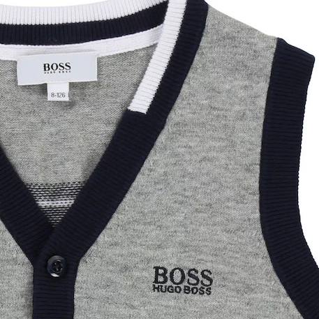 Gilet garçon Gris, bleu marine 3 - vertbaudet enfant 